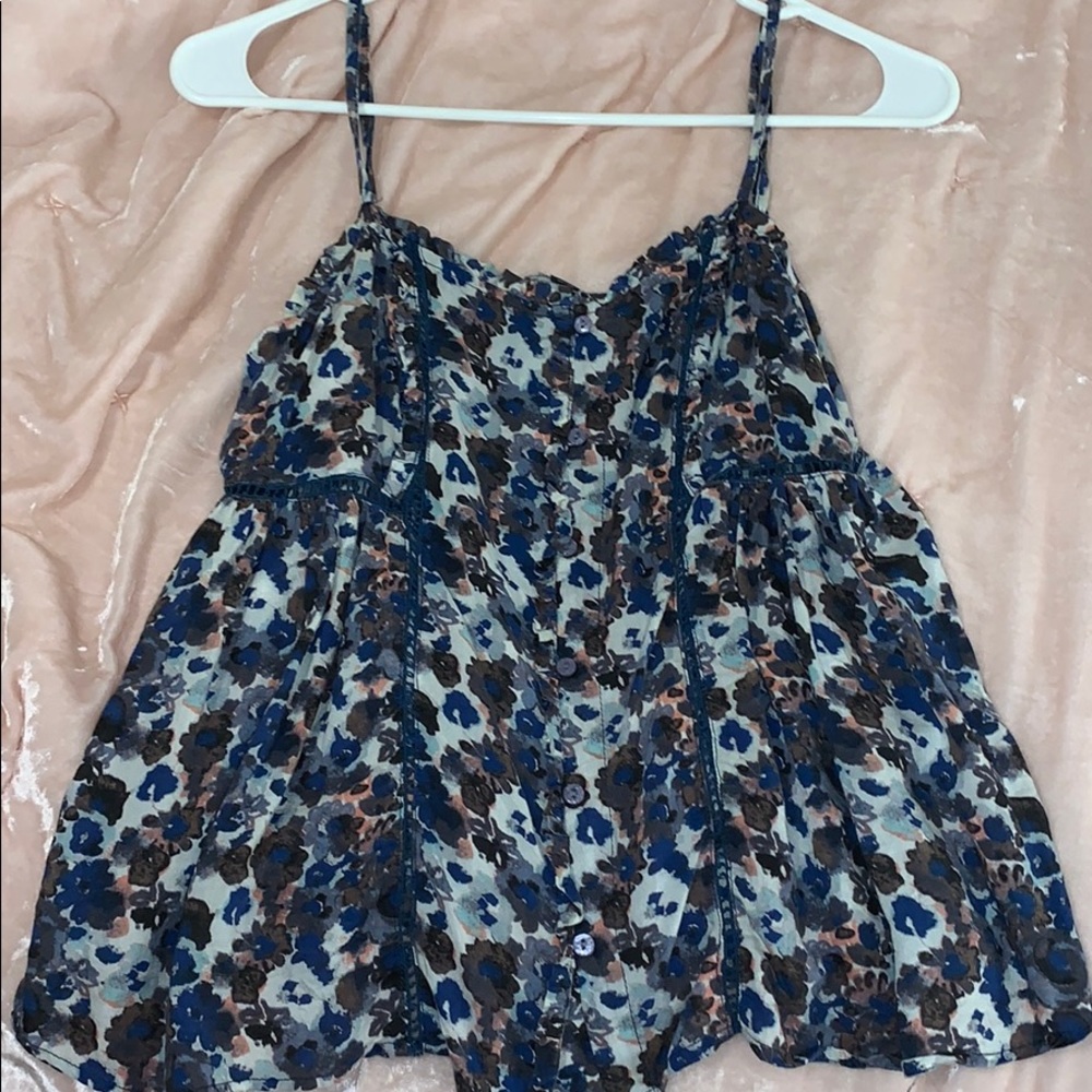 Blue flower shirt